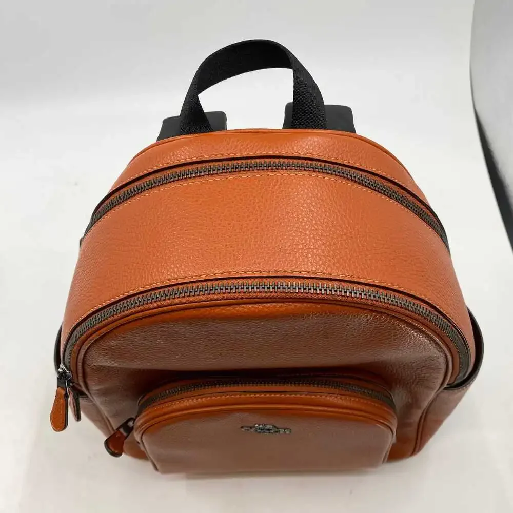 Coach Orange Leather Backpack | OS Regular Backpacks